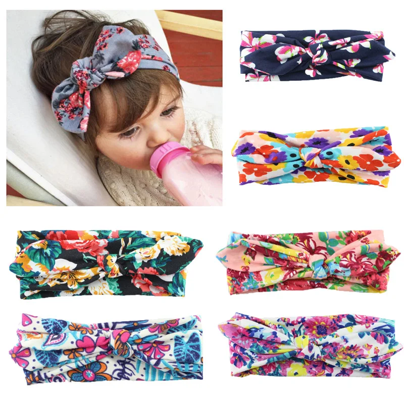 New Children Cotton Printing Cross Hair Band font b Baby b font Girl Headband Bohemian Rabbit