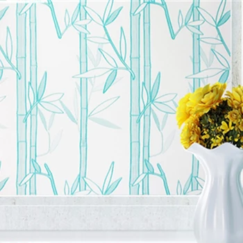 

Green Bamboo Thickening Without Glue Static Glass Film Sunscreen Glass Film Frosted Window Stickers Dedicative Security Block