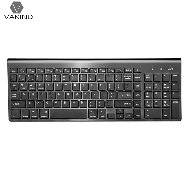 

Ultra Thin Silent 104Key Wireless Bluetooth Keyboard Ergonomics Slim Keypad for Tablet Phone
