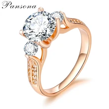 2018 Fashion New Arrival Rose Gold Rings Vintage Jewelry Ring Zircon Crystal luxurious Rings for Women wedding Rings RG016
