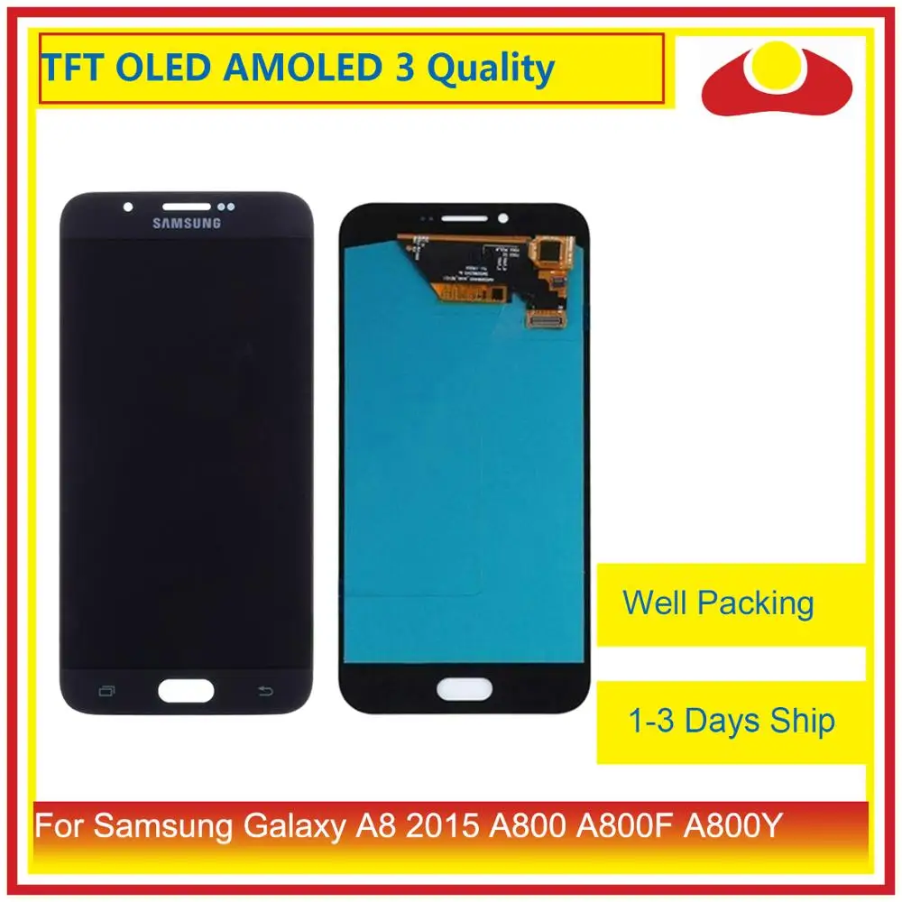 

ORIGINAL For Samsung Galaxy A8 2015 A800 A8000 A800F SM-A800F LCD Display With Touch Screen Digitizer Panel Pantalla Complete