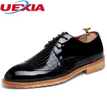 UEXIA Oxford Men Shoes Fashion Lace-Up Business Wedding Driving Moccasins Pointed Toe Breathable Solid Autumn Men’s Shoe Formal
