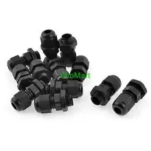 12 шт пластиковый водонепроницаемый разъем 4-7 мм Dia кабельный сальник для герметизации провода с PG7 черный