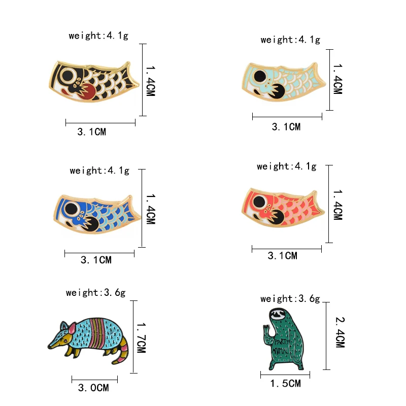 Японский Рыба! Креативный мультфильм кои брошь «Карп» милый панголин Леди Эмаль Булавка рубашка Нагрудный значок ребенок ювелирные изделия подарок