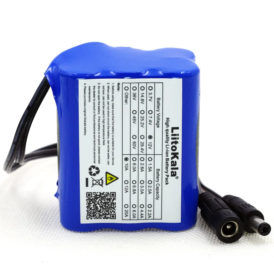 Liitokala 12 v 4,4 Ah 4400mAh 18650 перезаряжаемые батареи 12,6 V литиевый аккумулятор Щит защиты печатной платы