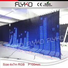 P10 4*7 м гибкий oled disolay firepoorf led видео curtian фон