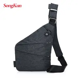 SongKun Для мужчин Холст Crossbody сумка для Для мужчин сумка многофункциональный груди сумки Женская мода бренды высокого Ёмкость