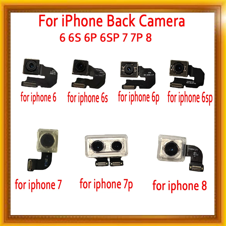 

Original Big Camera,Main Camera for iphone 6 6 Plus 6S 6SP 7 7P 8 8P X XS Back Rear Camera with Flash Module Sensor Flex Cable