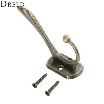 

DRELD 1pc Antique Bronze Hooks Zinc Alloy Wall Hanger Hat Coat Robe Hooks Bathroom Kitchen Hooks Hanger Furniture Hardware