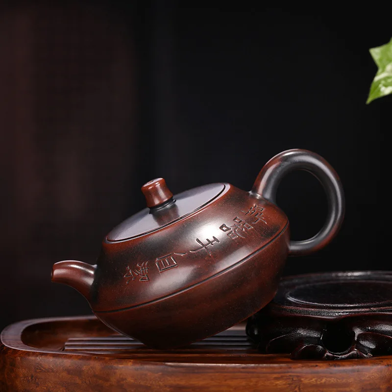 Исин Дин Шу Чжэнь известный ручной шар Kong He темно-красный эмалированный керамический чайный горшок сырой руды Naxing керамический чайный горшок чайный набор