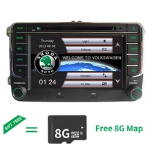 Бесплатная доставка 7 «2 DIN автомобильный DVD GPS плеер для VW сиденье Skoda Fabia ROOMSTER Superb Octavia Yeti 2006 2007 2008 2009 2010 2011 2012