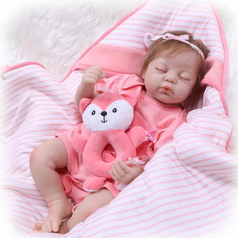 50cm Silicone Baby Doll That Look Real Newborn Handmade Toddler Vinyl Princess Bebe Reborn Christmas Bonecas Kids Birthday Gift