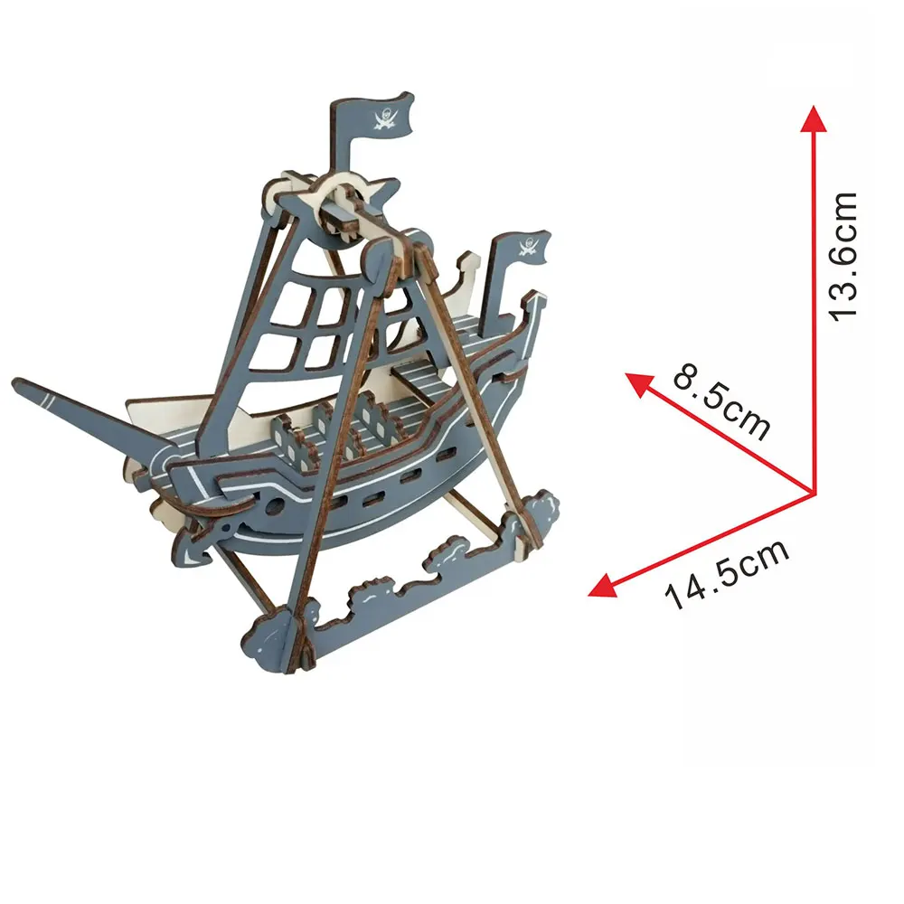 Пиратский корабль украшения 3D деревянные головоломки детские развивающие игрушки DIY бумажные Пазлы Модель-пазл игрушки для детей