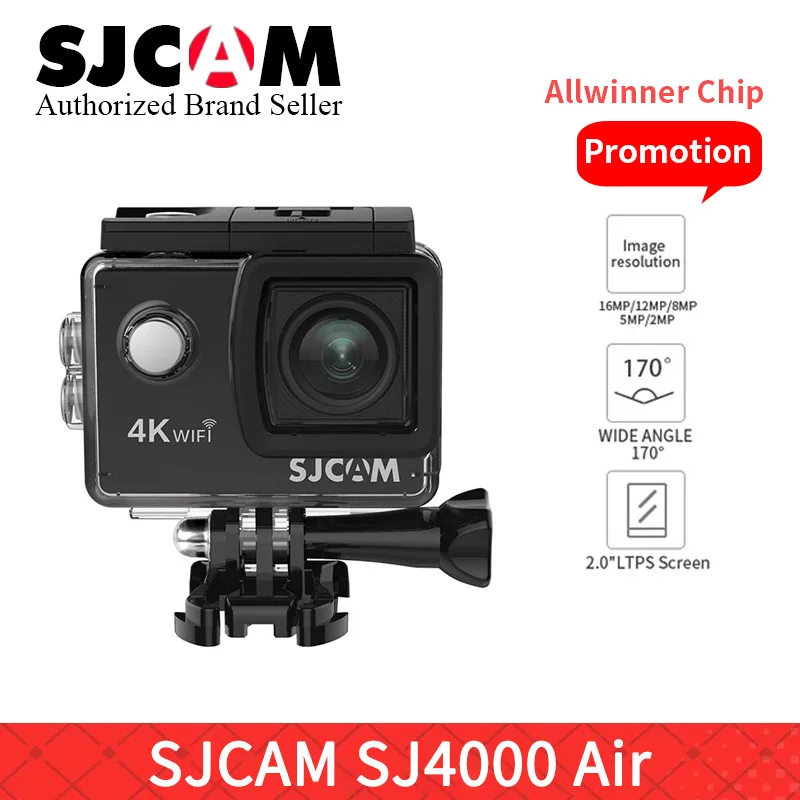 SJCAM SJ4000 AIR SJ4000 WiFi 2 ''экран видео камера yi 4K Full HD 30 м водонепроницаемая Спортивная Экшн камера для автомобиля мини DVR VS h9r