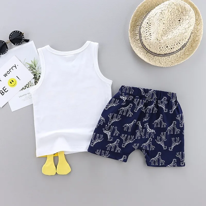 Fashion Summer Baby Boys Girls Clothes Kids Cartoon Vest Shorts 2pcs/Sets Toddler Clothing Infant Tracksuits Children Costume