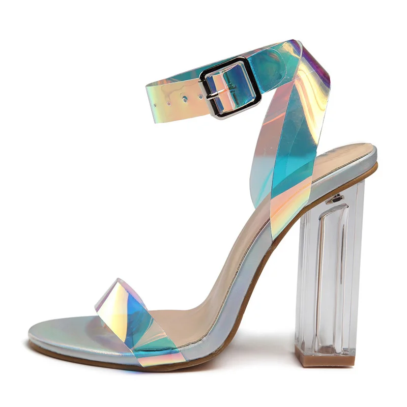 2019 New Women Pumps Clear Heels PVC Jelly Transparent Shoes Sexy High Heels Ladies Shoes Summer Sandals Party Wedding Shoes 42