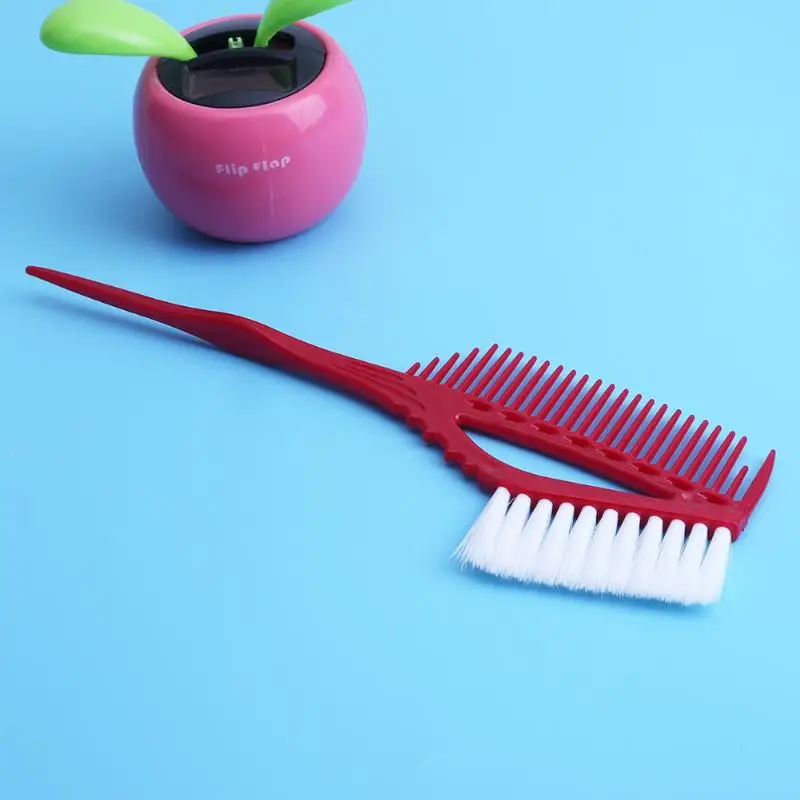 Пластиковая расческа для окрашивания волос, расческа для парикмахерской, инструмент для укладки волос, цветные расчески с кистью