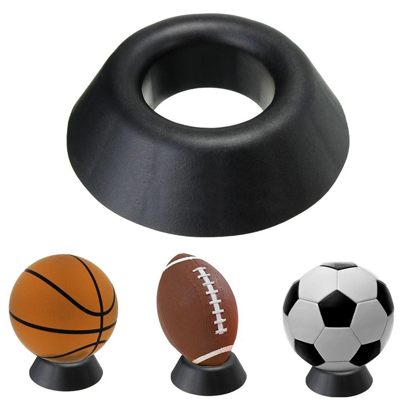2 Pieces Ball Stand Display Holder Plastic Round Ball Pedestal Soccer Trainging Stand Ball Support Base for Sports Ball Basketball Football Soccer Rugby Boys Gift 