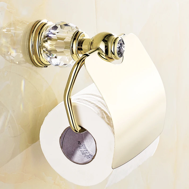 Solid Brass Crystal Bathroom Accessories Set Polish Finish Gold Bathroom Hardware Set Europe Antique Bathroom Products ST1 Solid Brass Crystal Bathroom Accessories Set Polish Finish Gold Bathroom Hardware Set Europe Antique Bathroom Products ST1
