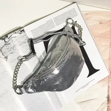 Женская поясная сумка через плечо для женщин новая простая повседневная сумка с блестками розовый черный маленькая сумка Женская поясная сумка