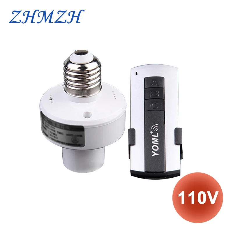 Wireless 110V Remote Control Switch for E27 Incandescent Lamp Energy
