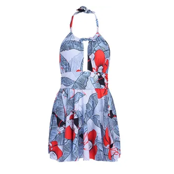 

KANCOOLD Women's Sexy One Piece Bikini Swimsuit Print Swim Dress Skirted Bathing Suit mar4