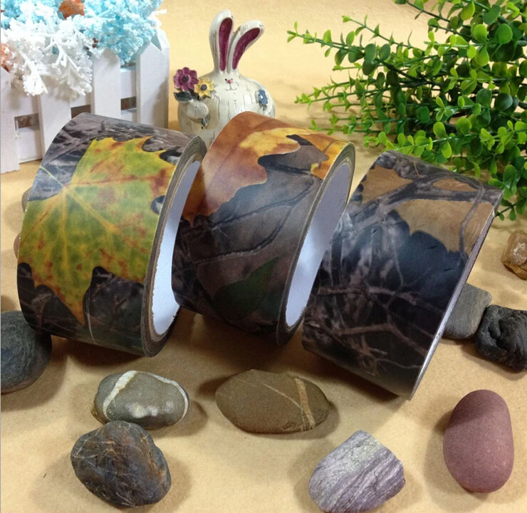 10m real leaves Camouflage Hunting Tape Duct Waterproof Tape Camo