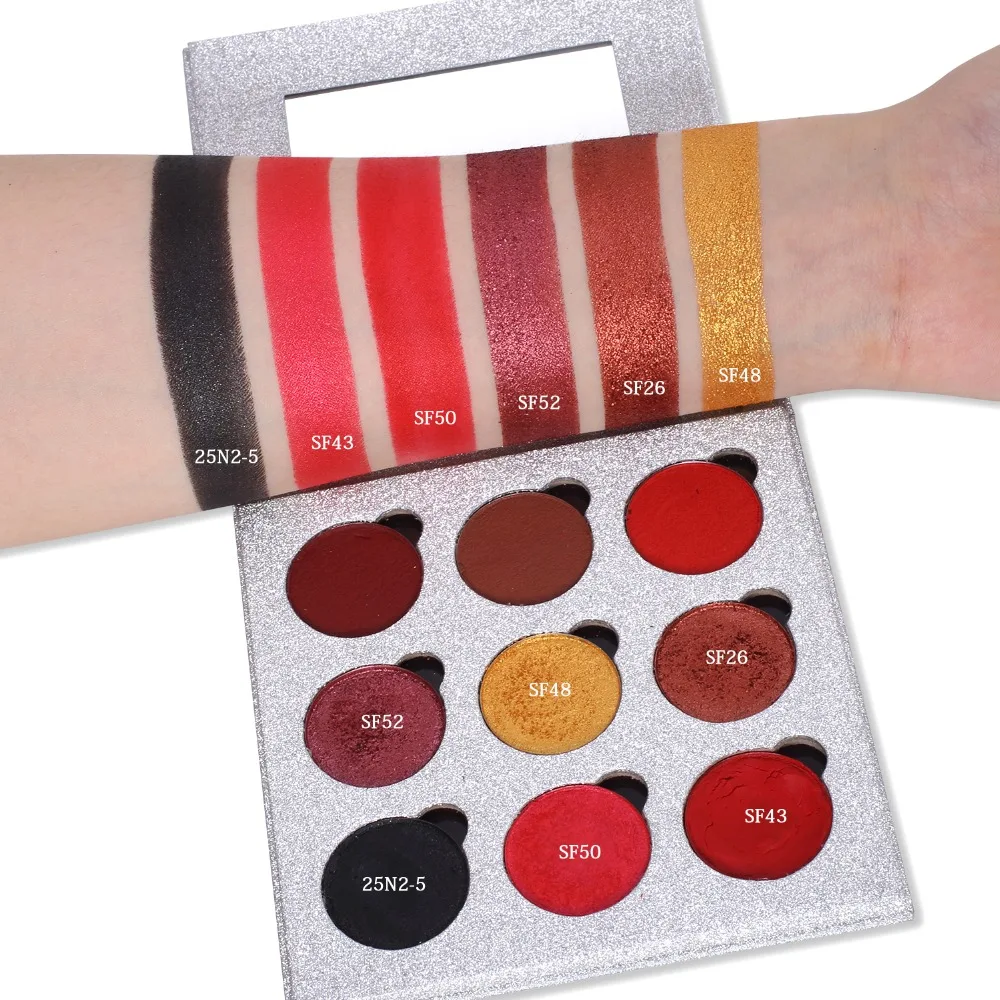 

Hot Magnetic cardboard eyeshadow palette your own brand Makeup Cosmetic Eye shadow Glitter eyeshadow Palette 48pcs