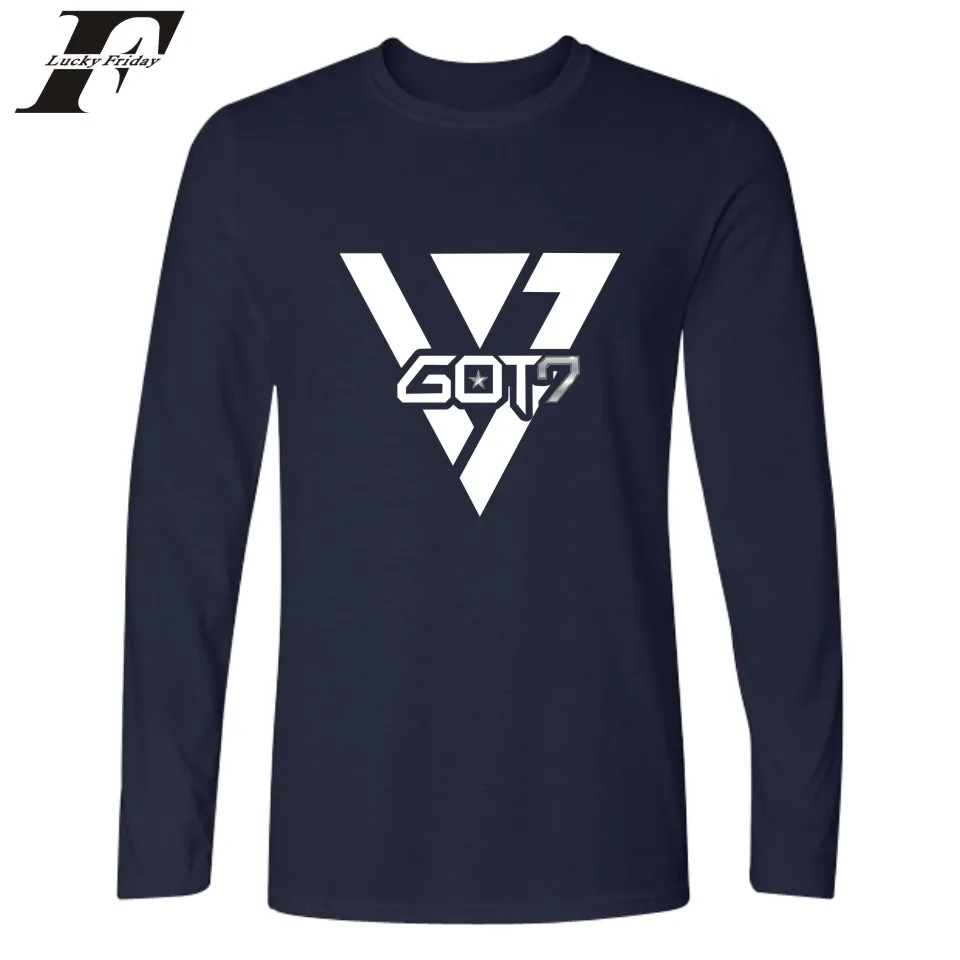 Футболка с длинным рукавом GOT 7 Jackson TeeShirt повседневная хлопковая футболка для