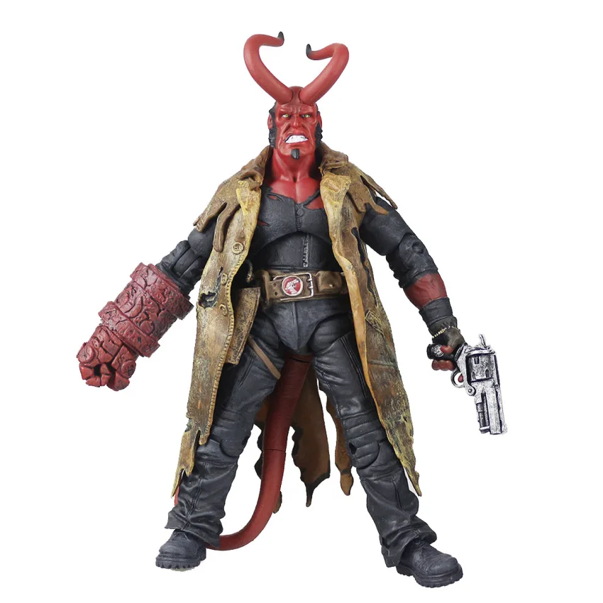 

18cm Mezco Hellboy Action Figure Dispaly Model Toy Hellboy With Box Cartoon Collection Doll Jouet Children Birthday Gift