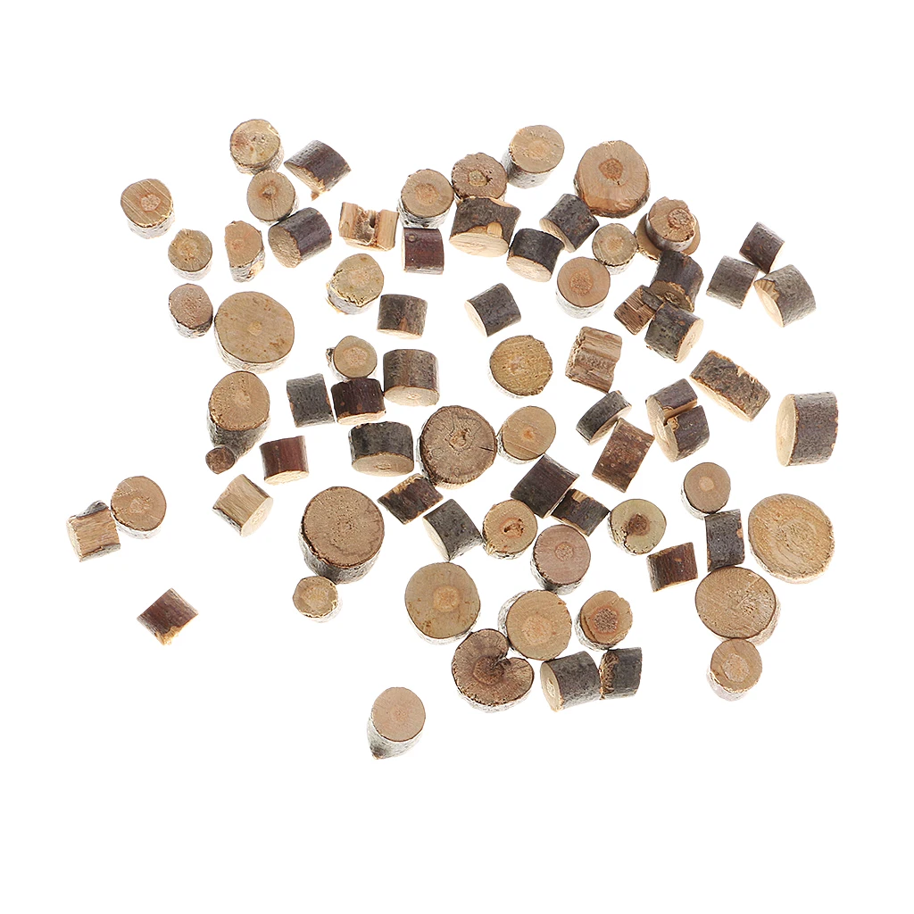 200pcs 5-10mm Natural Pine Wood Slices Logs for DIY Crafts Wood Tree Rings Rustic Wedding Decoration Wooden Pile Ornaments