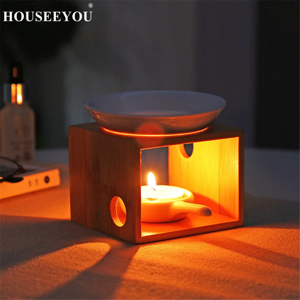 Свечи для ароматерапии, Бамбуковая горелка для благовоний, спальный дом, романтическая лампа с эфирным маслом, держатель для спальни, ароматизатор для красоты