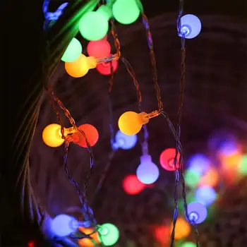 

10M 100LEDs 8 Functions Ball String Hoilday Lighting String Light with Remote Control Warm White Fairy Garland USB/Battery Box