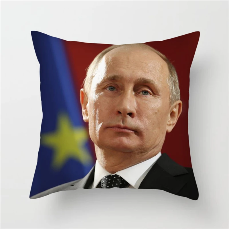 Fuwatacchi Popular Putin Cushion Cover Famous Portrait Pillow Covers for Decorative Home Sofa Chair Sequins Pillowcase