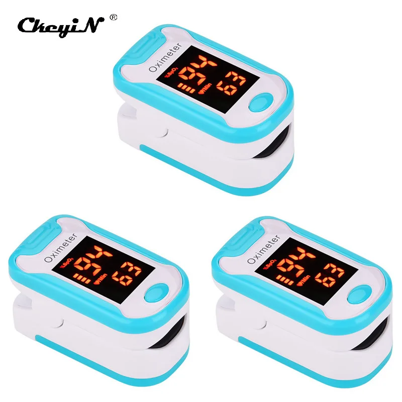 

3Pcs Electric Fingertip Pulse Oximeter Accurate Heart Rate Monitor Medical Blood Oxygen Saturation Monitor Reversible Display 35