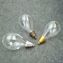 100 компл. 30x18 мм Стекло глобус с Пагода чехлы на стулья набор стекло пузырь дно стеклянная подвеска ожерелье кулон