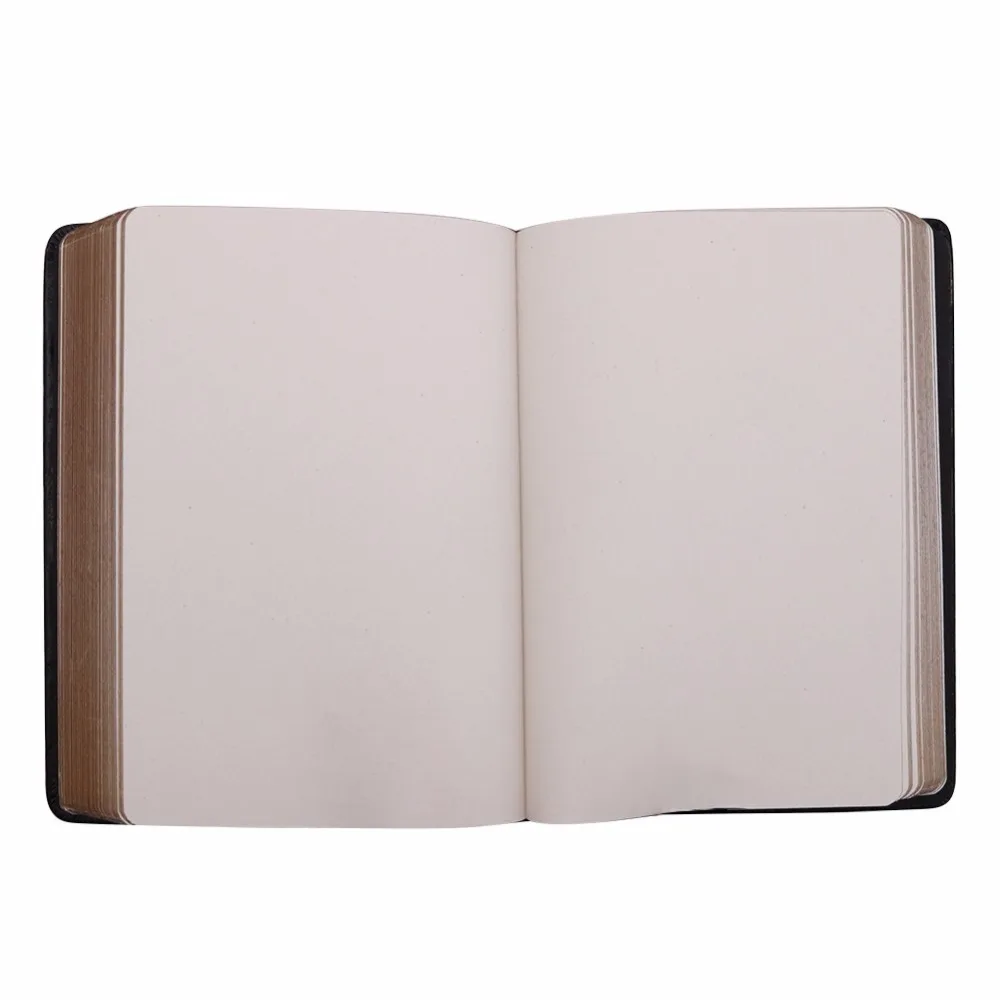 Классическая винтажная записная книжка журнал дневник альбом для рисования толстый пустой кожаный чехол