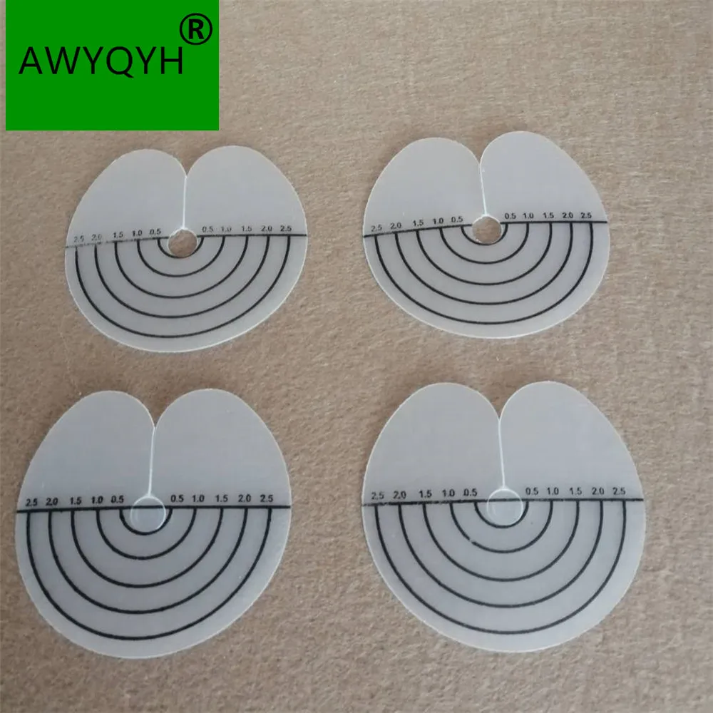 

50pcs hair extension heat fusion protector shield template disk scalp protector with measure