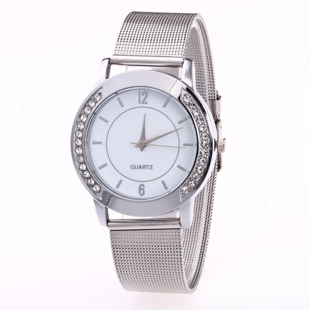 Женские часы, серебро, нержавеющая сталь, модные женские часы, кристалл, золотой, нержавеющая сталь, аналоговые кварцевые наручные часы, браслет, часы 30X