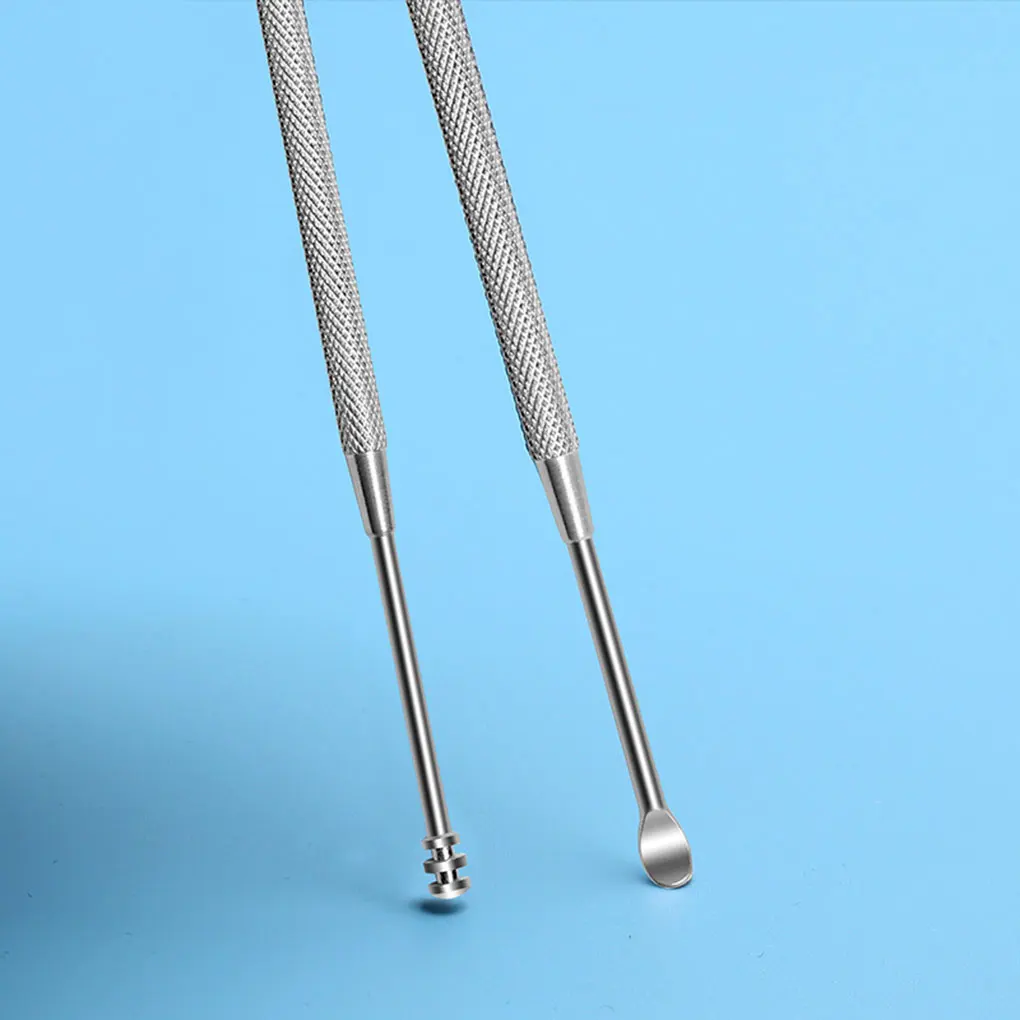 

1/2pcs/set Stainless Steel Portable Earpick Ear Care Tools Safe Ear Spoon Digging Cleanning Tools Random