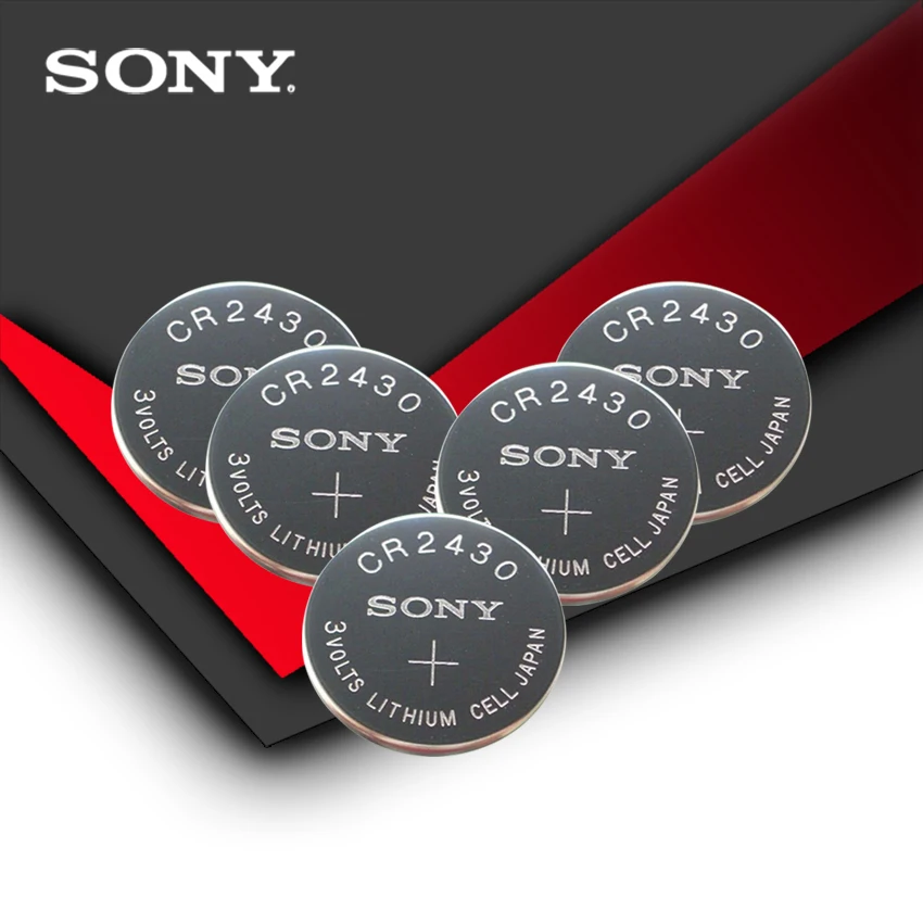 5pc/lot Sony 100% Original CR2430 CR 2430 3V Lithium Button Cell Battery Coin Batteries For Watches,clocks,hearing aids|Button Cell Batteries|   - AliExpress