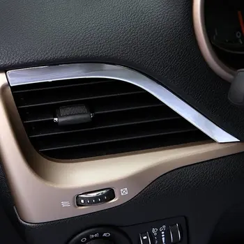 

ABS Chrome Accessories FOR Jeep Cherokee KL 2014 2015 2016 2017 2018 Car Air Condition outlet Vent frame Panel Cover Trim