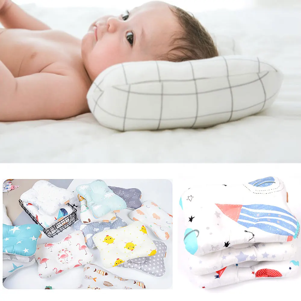 

Cartoon Baby Pillow Infant Shape Toddler Sleep Positioner Anti Roll Cushion Flat Head Pillow Protection Newborn Almohadas Bebe
