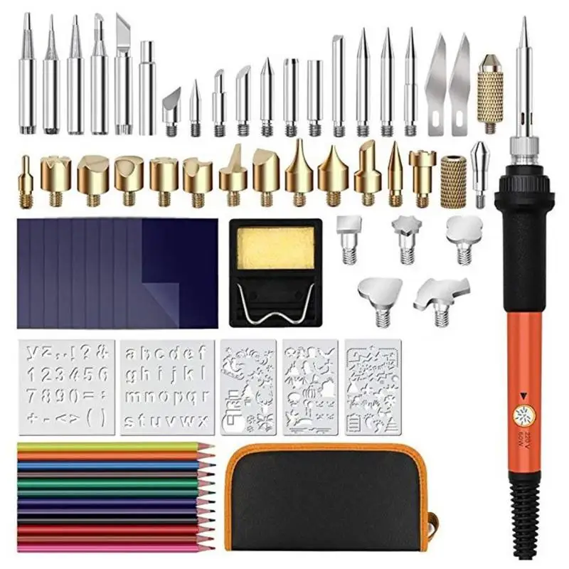 

72pcs Adjustable Temperature Electric Soldering Iron Burning Welding Kits Multifunctional Electric Soldering Irons