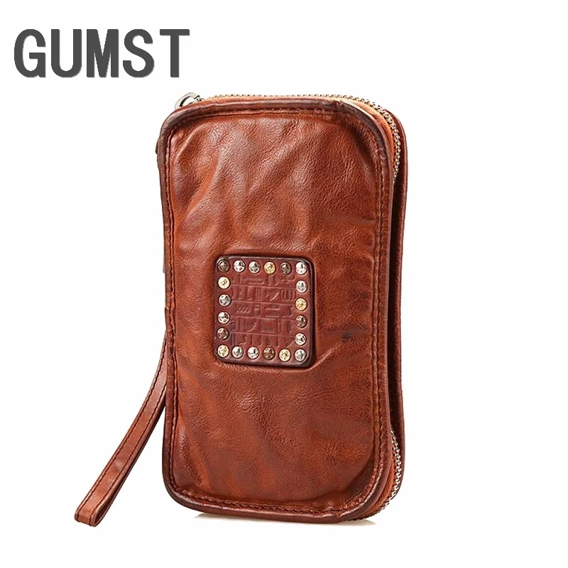 

GUMST Brand Wallet Women Genuine Leather Lady Purses High Quality Ladies Wallet Long Female Wallet Carteira Feminina 6162