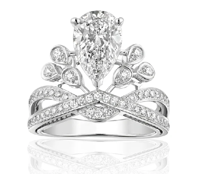 

YaYI Jewelry Princess Cut 7.8 CT White Zircon Silver Color Engagement Rings wedding Heart Rings Girls Party ring Gifts 405