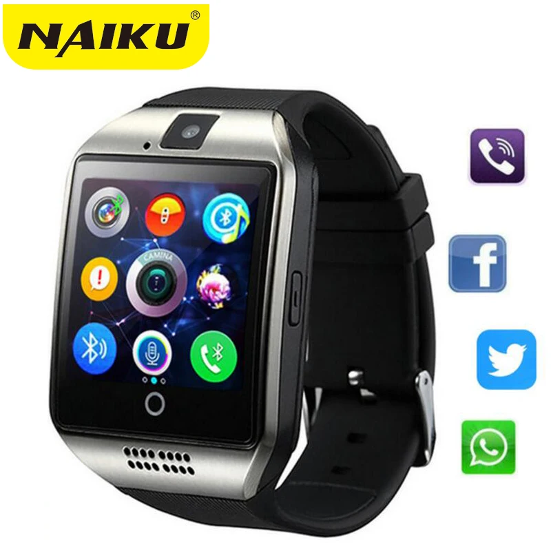 Bluetooth Smart Watch Smartwatch Q18 Android font b Phone b font Call Relogio 2G GSM SIM