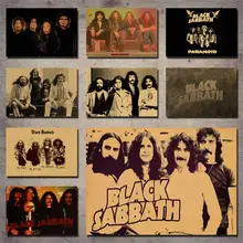 Black Sabbath band retro decorative wall sticker retro poster kraft paper poster Black Sabbath band retro decorative wall sticker retro poster kraft paper poster