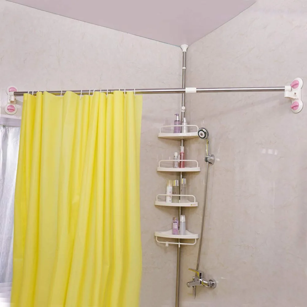 Расширяемая ванная комната душевая кабина присоски полотенца рельс одежда для выступлений на шесте Висячие 100,78 ''-140,15'' DQ1616-43