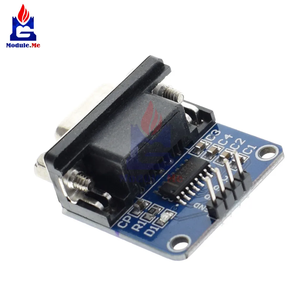 MAX3232 RS232 to TTL Serial Port Converter Module DB9 Connector MAX232 Diy Kit Electronic PCB Board Module